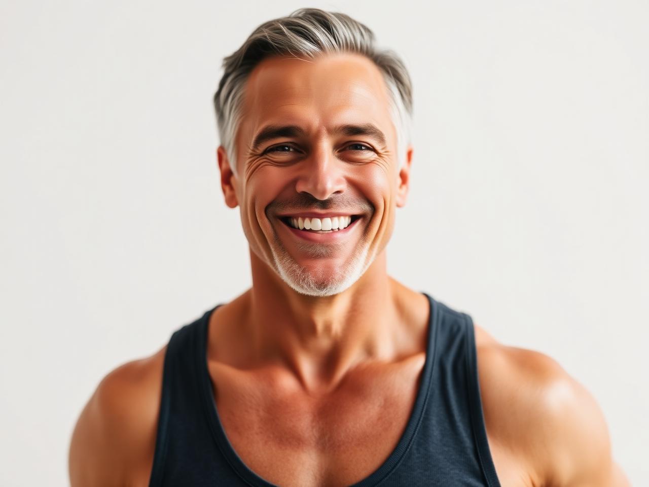 Confident man feeling energized after using Vigor Boost ME